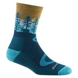 Darn Tough Vermont Women's Northwoods Micro Crew Lightweight Hiking Sock (Style 5013) - Dark Teal, Small