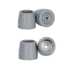 supregear Walker Tips, 4 Pcs Universal Walker Commode Replacement Tips Fit Walkers with 28 mm Shaft Walker Accessory Tool Free, 2-Pair in Grey