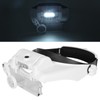 LED Helmet Magnifier Tattoo Beauty Adjustable Headband Magnifying Glass Head