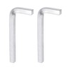 HARFINGTON 2pcs L-Shaped Square Head Wrench 10mm Chrome-Vanadium Steel 4