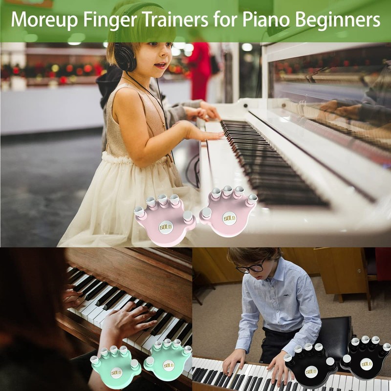 Moreup Piano Finger Trainers, Hand Grip Exerciser Ergonomic Training Finger