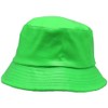 Cherry-on-Top PU Bucket Hat Neon Green Cap for Festivals and