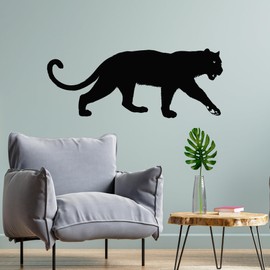Vinyl Wall Decal Panther Wild Big Cat Beast Predator Animal Stickers Mural Large Decor (g3013) Black