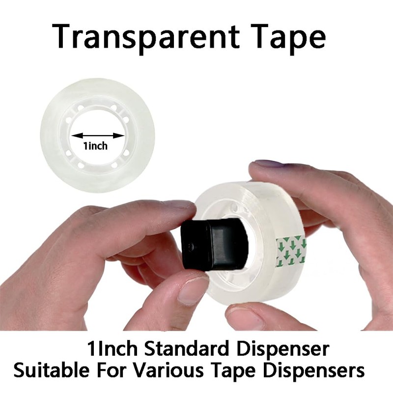 Liaogo 6 Rolls Transparent Tape Refills Rolls, Clear Tape, 3/4