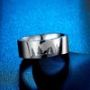 MayiaHey Howling Wolf Ring for Men, Stainless Steel Viking Wolf