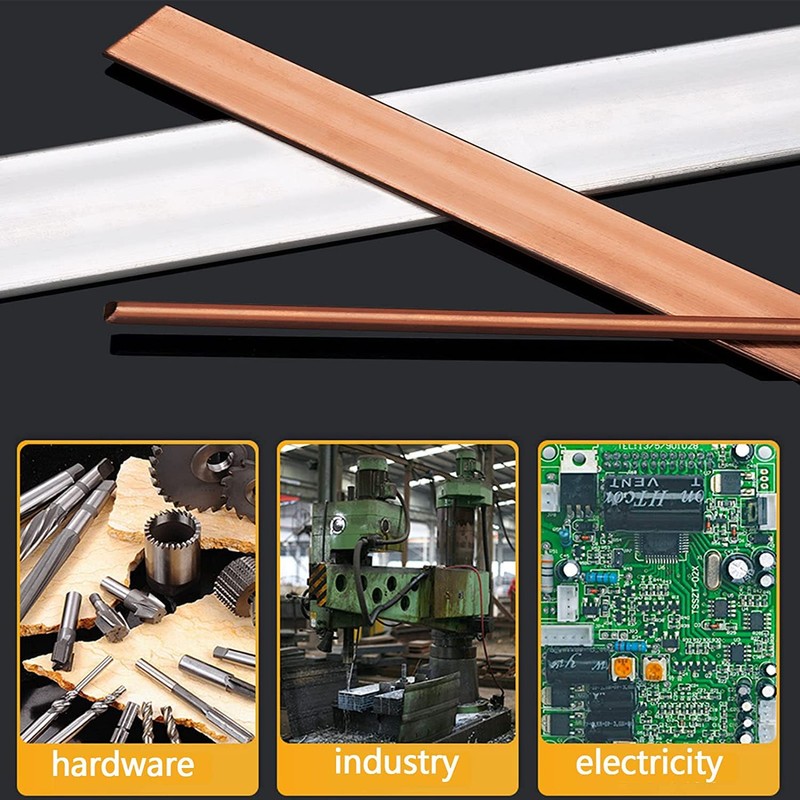 C110 Copper Flat Bar, 3/8" Thickness x 1" Width x