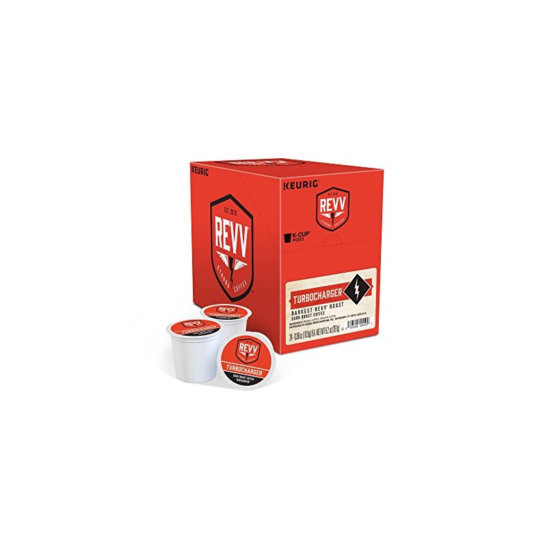 REVV Turbocharger, Single-Serve Keurig K-Cup Pods, Dark Roast Coffee, 24