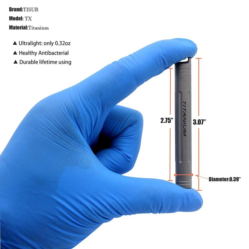 TISUR Titanium Portable Toothpick Holder Box, Pocket Waterproof Case Toothpicks