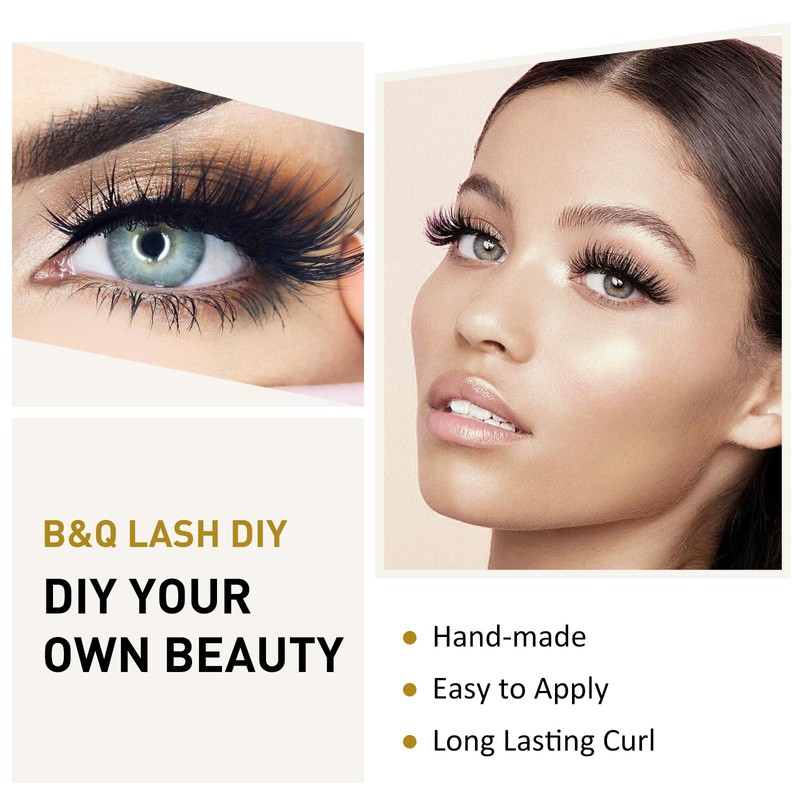 Cluster lashes 72 Clusters B&Q Lash Clusters D Curl Individual