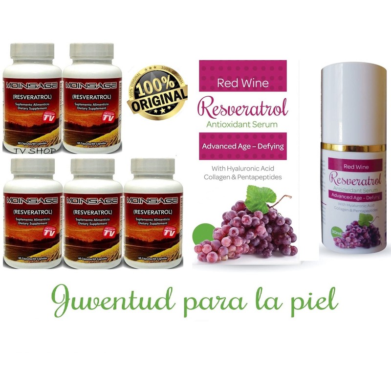 Moinsage 5 Bottles + 1 Resveratrol Serum
