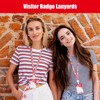 Visitor Badges with Breakaway Lanyards (25 pcs) - Reusable Temporary