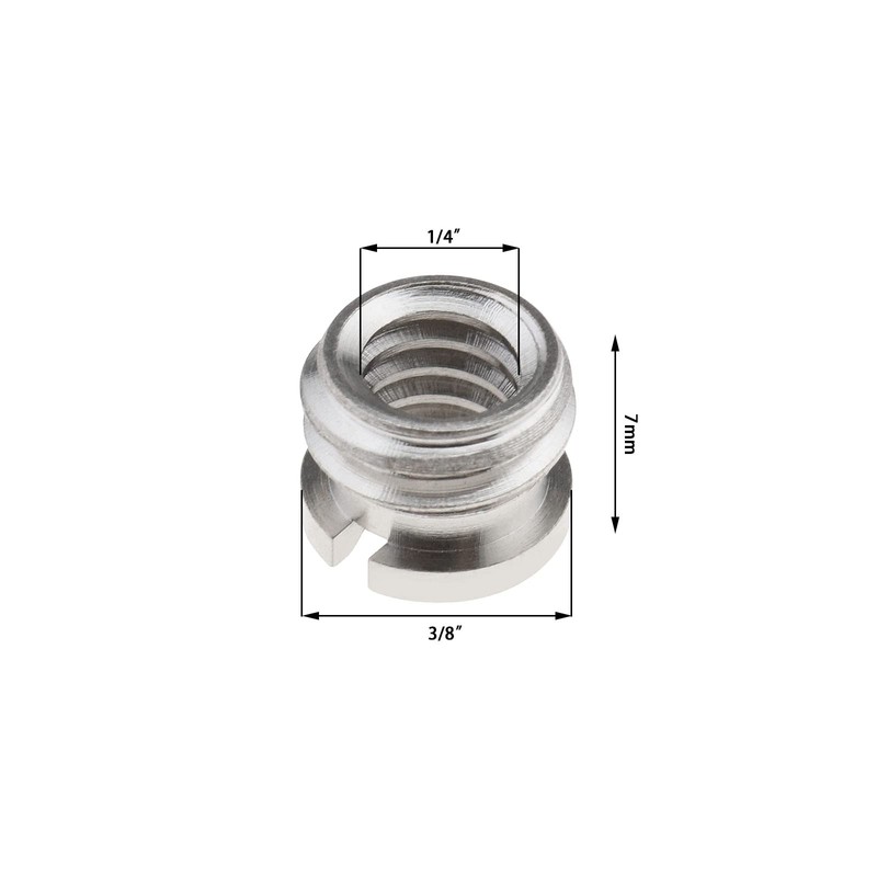 YINETTECH 10PCS 1/4 Inch to 3/8 Inch Thread Adapters Reducer