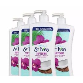 St. Ives Softening Body&Hand Lotion Coconut & Orchid Extract 21 oz Pack Of 4