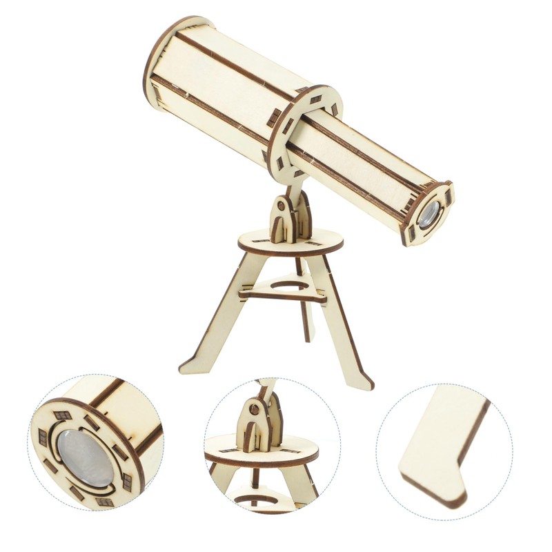 Abaodam Set of 2 Diy Telescope Scientific Diy Toys Handmade