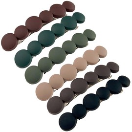 KOLZEMV Pack of 6 Women's French Hair Clips, Women's Hair Clips, Hair Clips, Hair Clip Set for Women, Thin Hair Automatic Hair Clip for Fine Hair