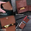 West clever Genuine Men's Leather Wallet, RFID Protection, Seven Card