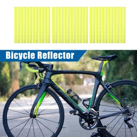 X AUTOHAUX 36 Pcs Yellow Bicycle Reflector Reflective Version Durable ABS