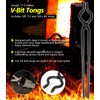 Yoursme Beginner Blacksmith Tongs Set: 1/4 Flat Jaw, Pick Up,
