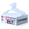 Closetselect Plastic Hangers 50 Pack, Strong Space Saving Notch Hanger,