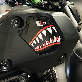 Decal Concepts Shark Mouth Side Body Fairing Accent Decal Graphic Kit for Honda Grom (2022-2023) (Full Color)