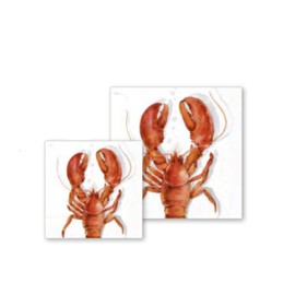 IHR Ideal Home Range - Servilletas de papel LOBSTER coral 20 unidades, 3 capas, 6.5 x 6.5 pulgadas