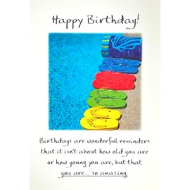 Birthdays Are Wonderful Reminders - Pix & Pagels Heartfelt Sentimental Verses Fold Out Keepsake Greeting Card (Happy Birthday)