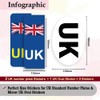 Pack of 3 UK Car Stickers for Europe GB Car
