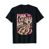 Pink Feathers Big Footprints Funny Flamingo Sasquatch Summer T-Shirt
