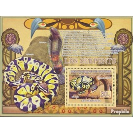 Guinea miniature sheet 1665 (complete. issue) unmounted mint/never hinged ** MNH 2009 Snakes (Stamps for collectors) Amphibians/reptiles/dinosaurs