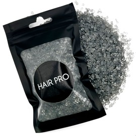 HairPro Extension Italian Keratin Granulated Glue Beads - Grey Ash #8.1 - For Hair Extensions & Fusion I-Tip Extensions (10 gram)