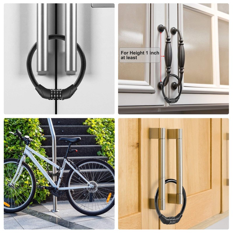 Rofio Refrigerator Lock, Upgraded 4 Digit Fridge Lock for French-door