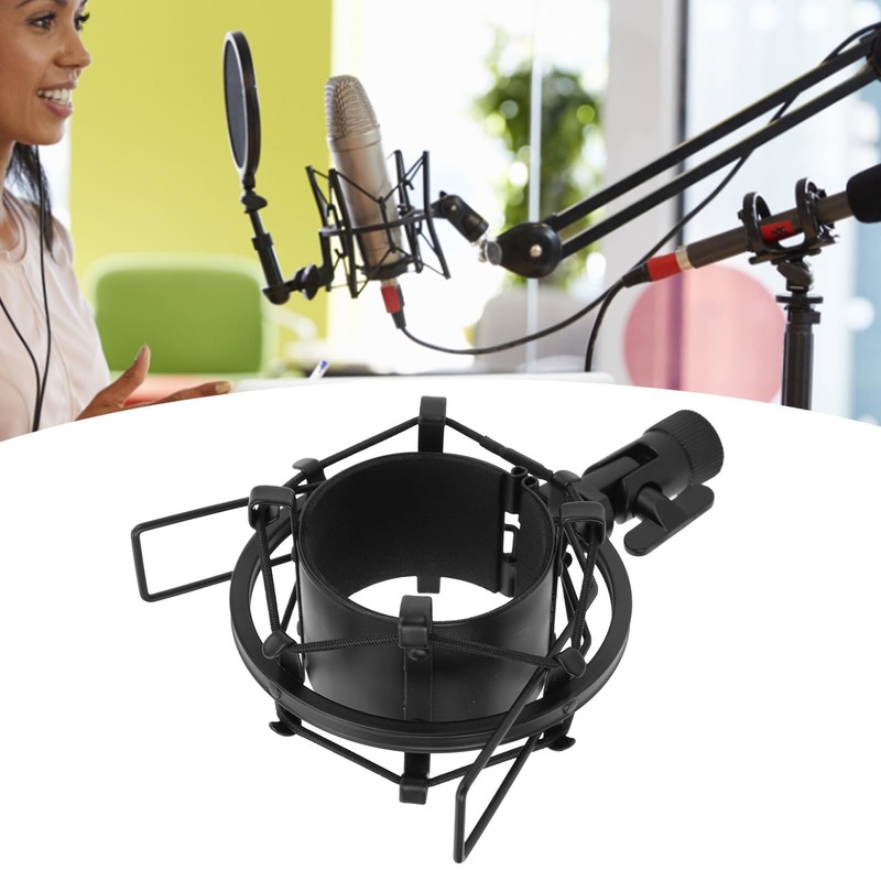 Microphone Shock Mount, Mic Clip Holder Mount for Studio Condenser