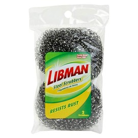 Libman Steel Scrubbers, Pack of 2
