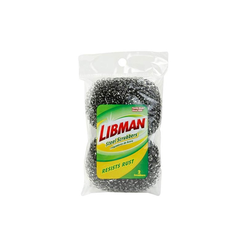 Libman Steel Scrubbers, Pack of 2