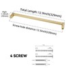 BUKOBYHE 6 Pack 12-5/8 Inch(320mm) Kitchen Cabinet Handles Brushed Brass
