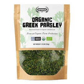 Apsogo Organic Dried Parsley 1.76oz – Premium Greek Flat Leaf Parsley (Petroselinum Crispum Latifolium) – Parsley Flakes Seasoning, Fresh Herbal Aroma, Eco Resealable Pouch, Natural Cooking Herb
