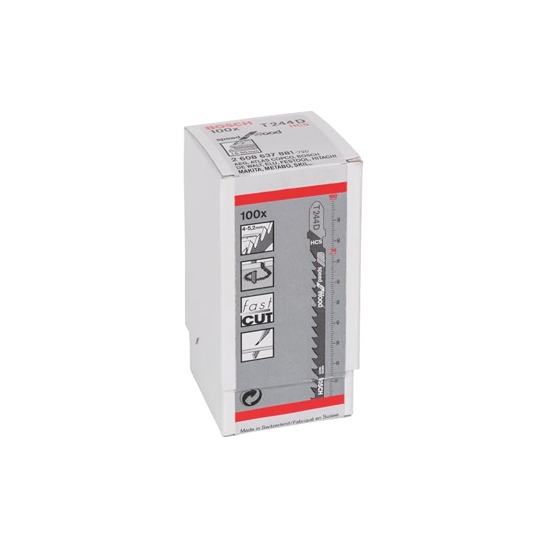 Bosch Professional T 244 D Speed for Wood Jigsaw Blades