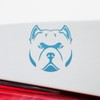 Transparent Decal Stickers Of American Bully Icon Dog Head (Azure