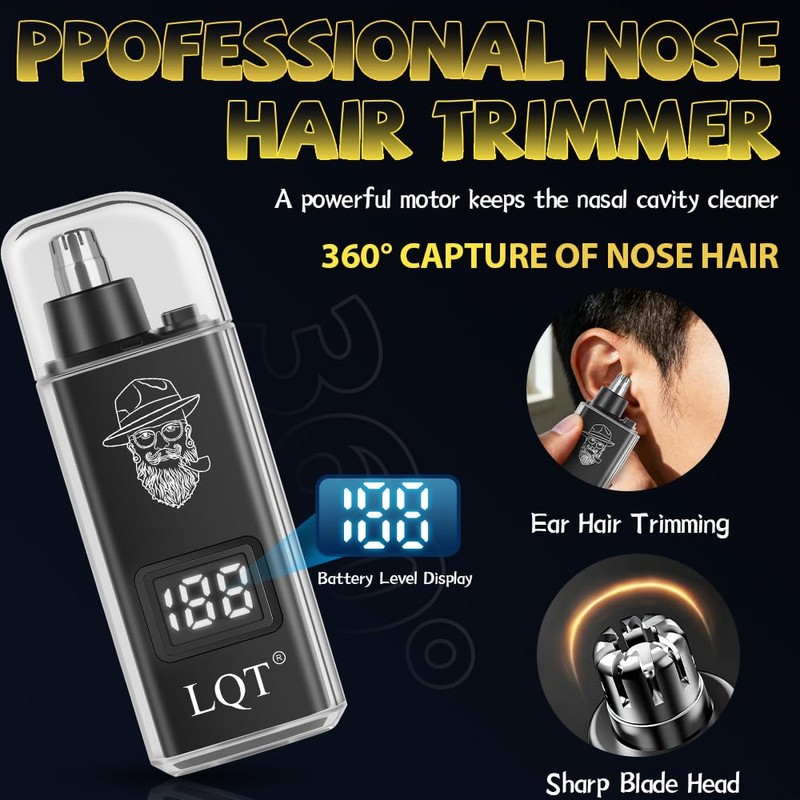 Hair Clippers for Men with LED Display, 3-Piece Professional Grooming