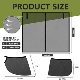 Yahenda 5 Pcs Car Camping Tailgate Shade and Car Window Shades Set Car Camping Net Screen for Windows Stretchy Front Rear Window Sun Shade Breathable Stretch Car Window Screen (L)