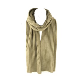 Sakkas SC1962 Ellington Unisex Knit Scarf - Ribbed Knit Khaki