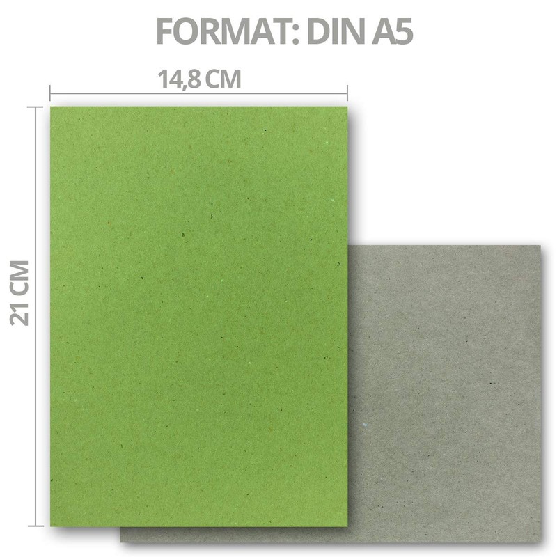 50 x Vintage Kraft Paper Colour Mix Pack - DIN