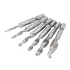 6PCS Hex Shank Combination Drill Tap 3 in 1 HSS