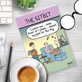 NobleWorks Funny Father's Day Greeting Card with 5 x 7 Inch Envelope (1 Card) Sitbit C10454FDG