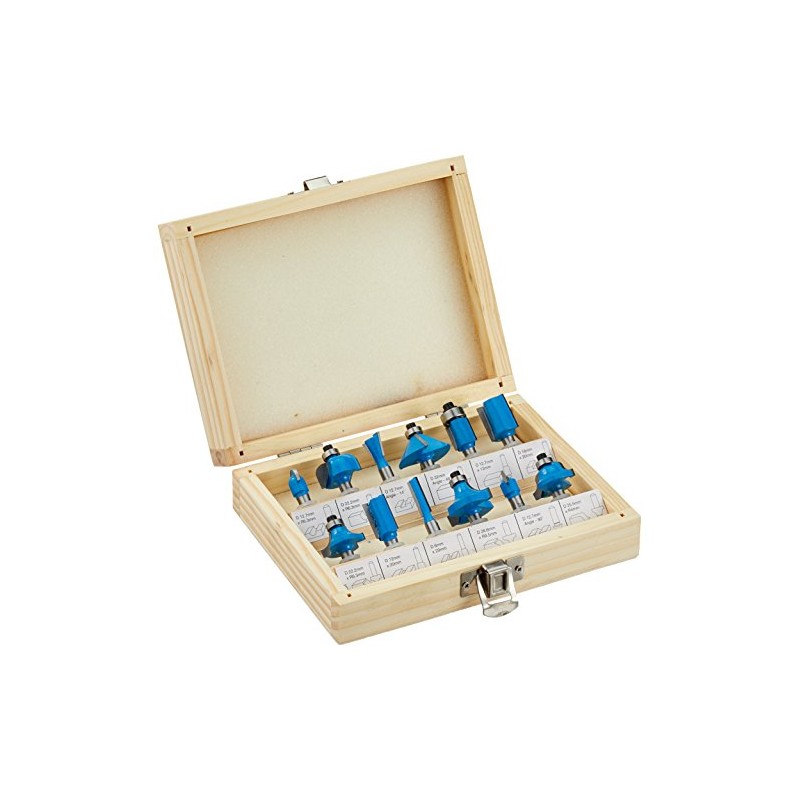 Silverline 792084 1/4" TCT Router Bit Set 12pce 1/4"