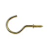Merriway BH03806 (100 Pcs) Electro Brass Plated Shouldered Cup Hooks,
