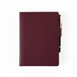 A5 Size Notebook Cover Book Cover with Pen Holder for Hobonichi Cousin Size *Notebook body is not included (Wine)