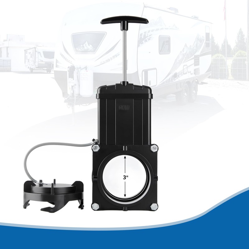 GLOBIZ Short Bayonet Hook Twist-On Waste Valve RV Gate Valve