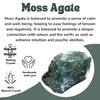 Amazing Gemstone Moss Agate Raw Crystals and Healing Stones, Natural