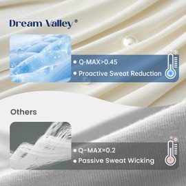 Dream Valley® Outlast® Cooling Comforter, All Season Throw NASA-Grade Technology Cooling Blanket for Hot Sleepers Night Sweats, Q-Max > 0.45 Aerocool™ Breathable, Ivory, 60"x80"